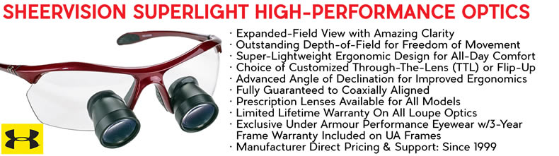 Learn more about the special optics that makes SheerVision's loupes outperform many other big-names.